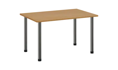 CRTR 120 jídelní stůl, kovová podnož chrom, deska 25 mm, 1194x800 mm, buk royal